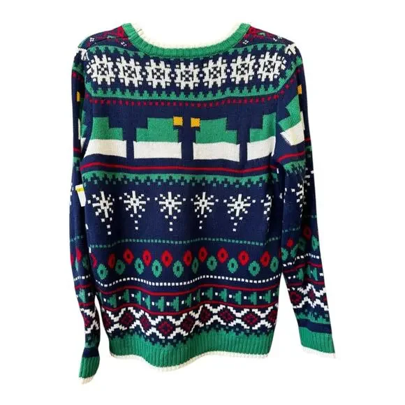 New 33DEGREES NORDSTROM Kids I Just Love Elfing Around Holiday Sweater Size L - Picture 2 of 4